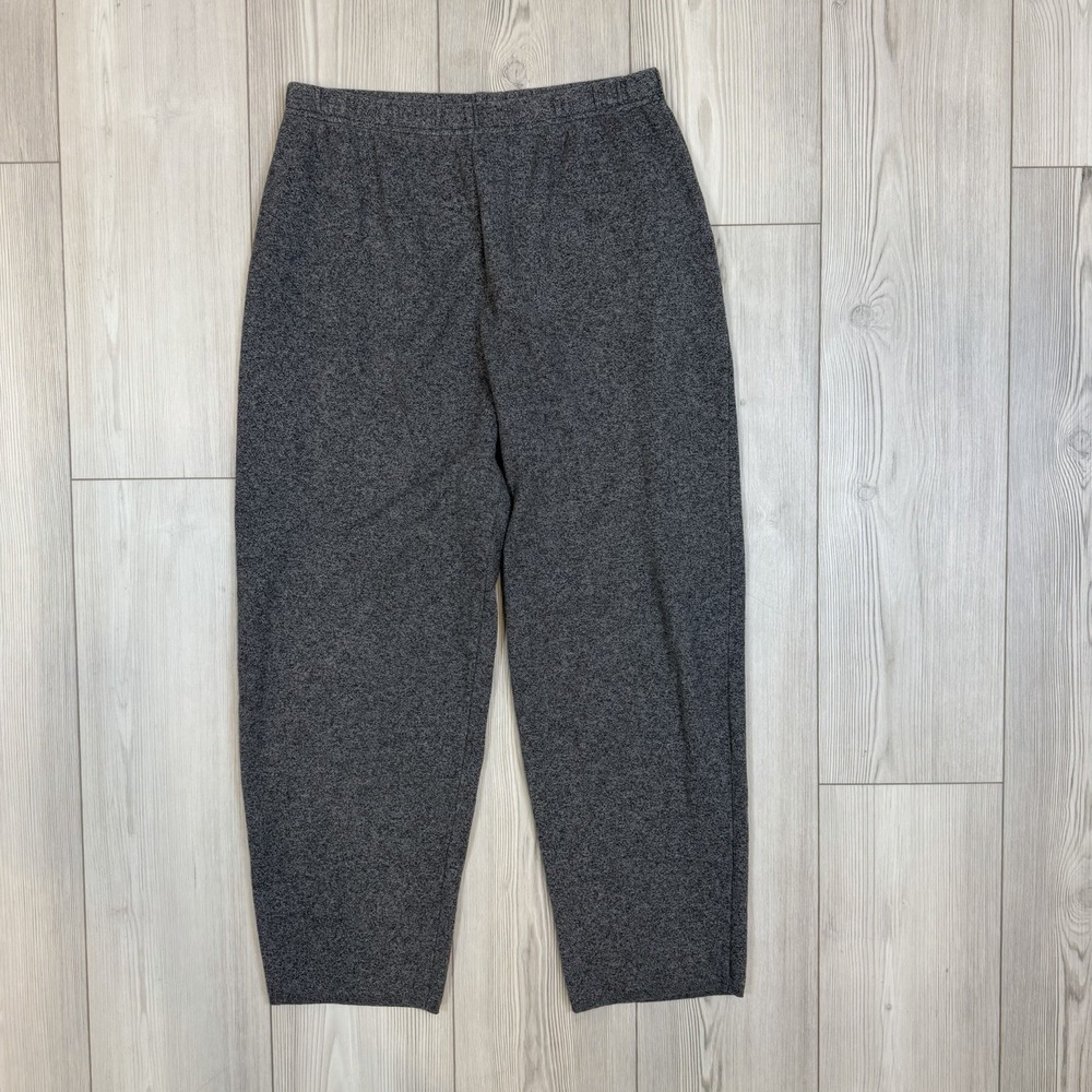 Eileen Fisher‎ Medium 100% Cotton Marled Gray Ankle Pant Pull On Stretch